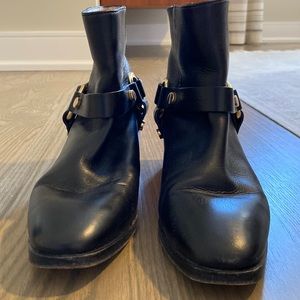 Stuart Weizman black moto boot